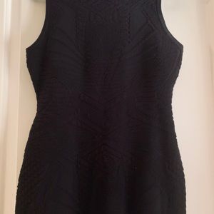 Say What Bodycon Textured Ribbed Dress LBD Tribal